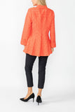 Coral Solid Square Jacket