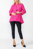 Fuchsia Solid Square Jacket