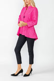Fuchsia Solid Square Jacket