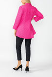 Fuchsia Solid Square Jacket