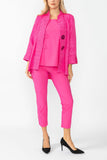 Fuchsia Solid Square Jacket