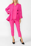 Fuchsia Solid Square Jacket