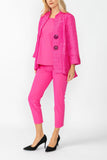 Fuchsia Solid Square Jacket