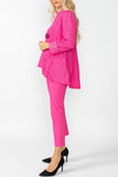 Fuchsia Solid Square Jacket