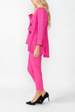 Fuchsia Solid Square Jacket