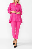 Fuchsia Solid Square Jacket