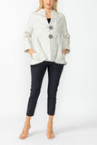 Taupe Solid Square Jacket