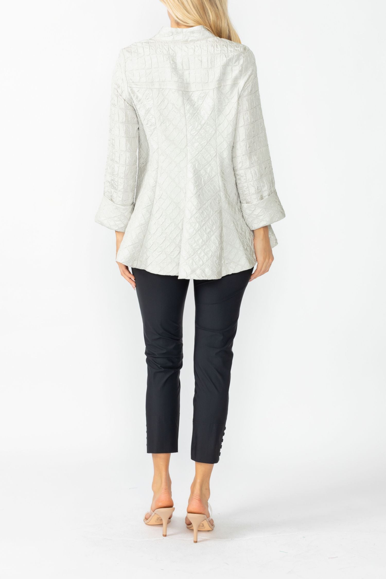 Taupe Solid Square Jacket