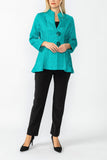 Teal Solid Square Jacket