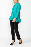 Teal Solid Square Jacket
