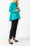 Teal Solid Square Jacket