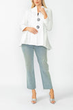 White Solid Square Jacket