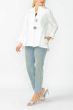 White Solid Square Jacket