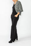 Charcoal RIP Sleeve Bolero Jacket