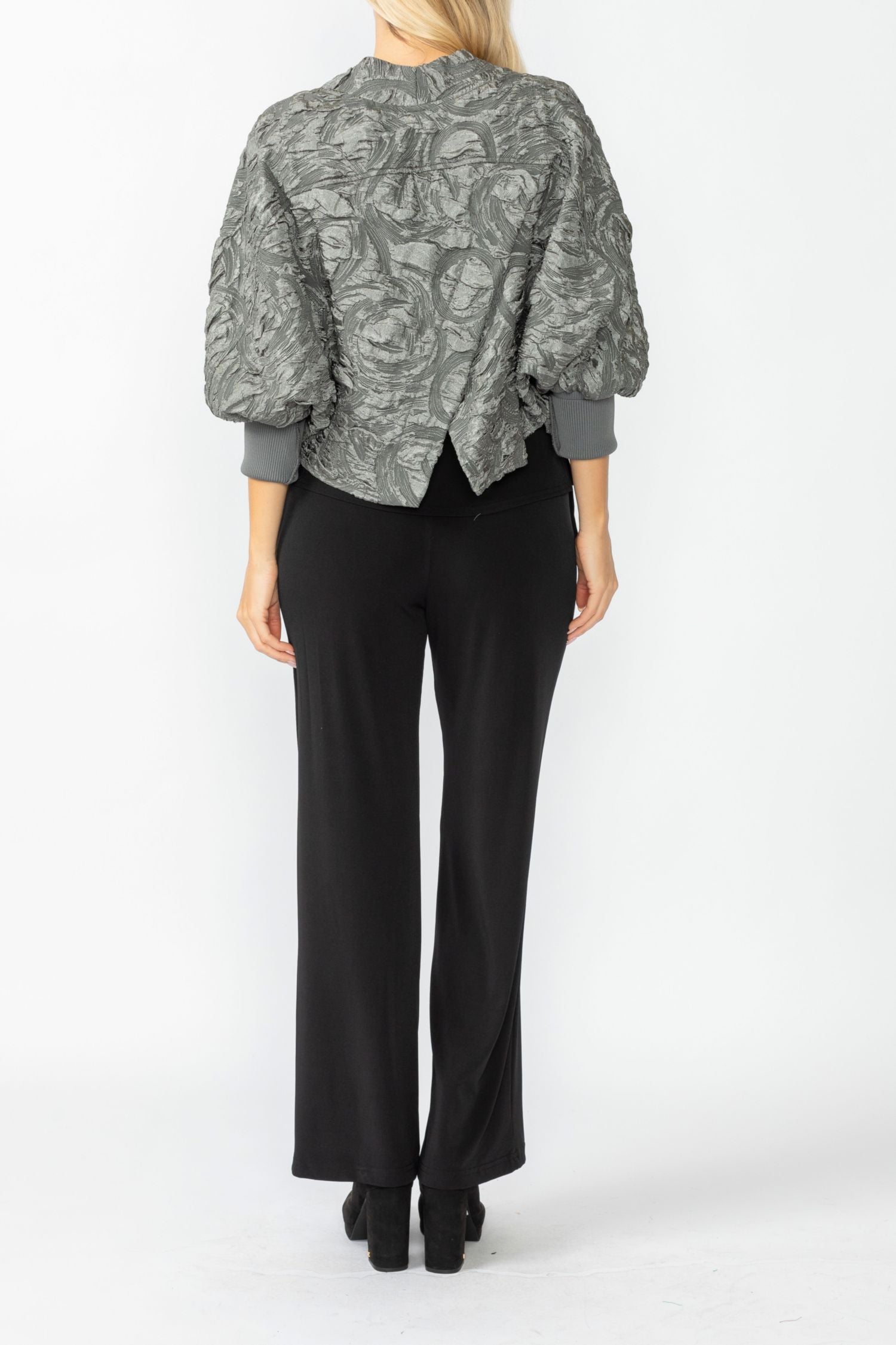 Charcoal RIP Sleeve Bolero Jacket