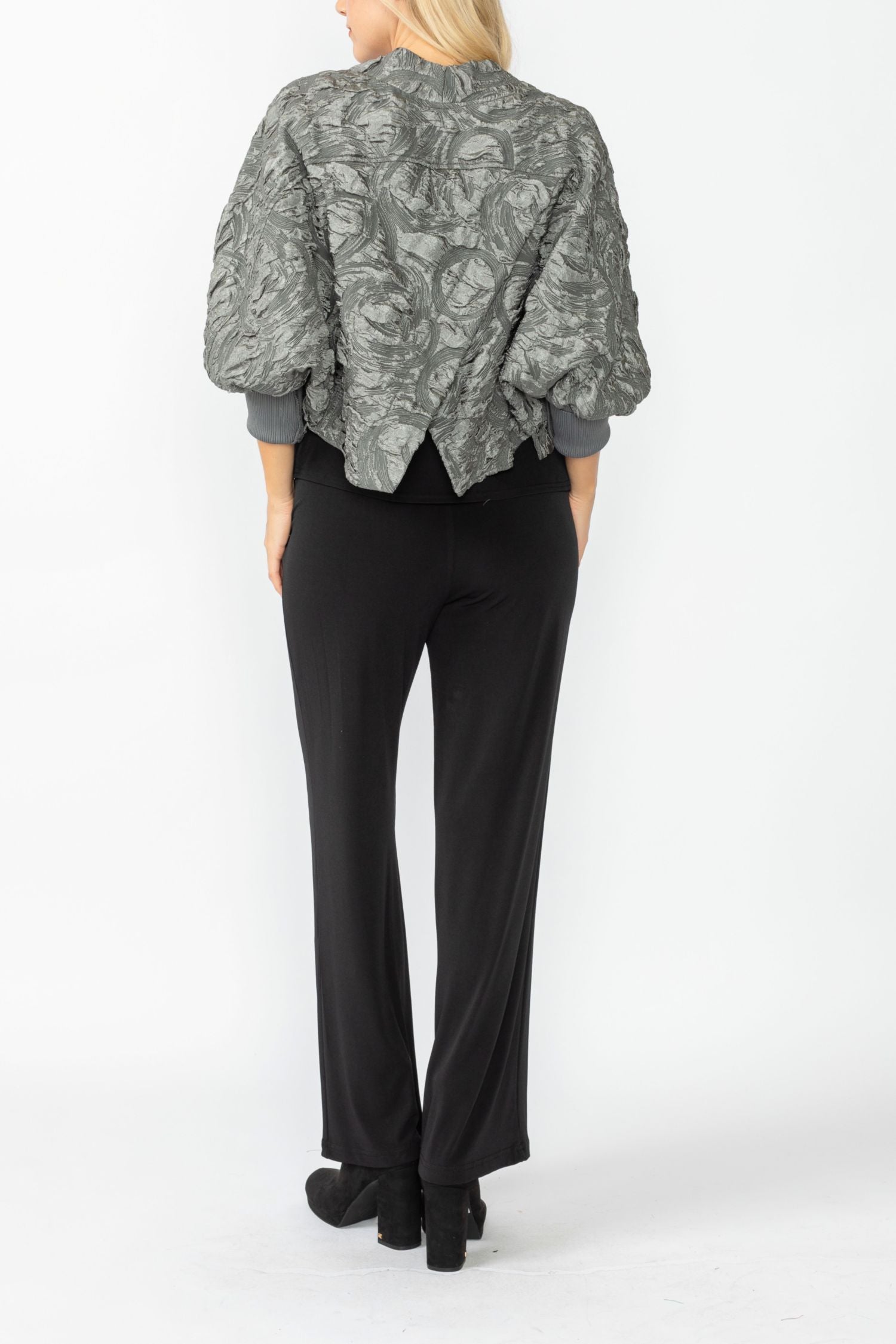 Charcoal RIP Sleeve Bolero Jacket