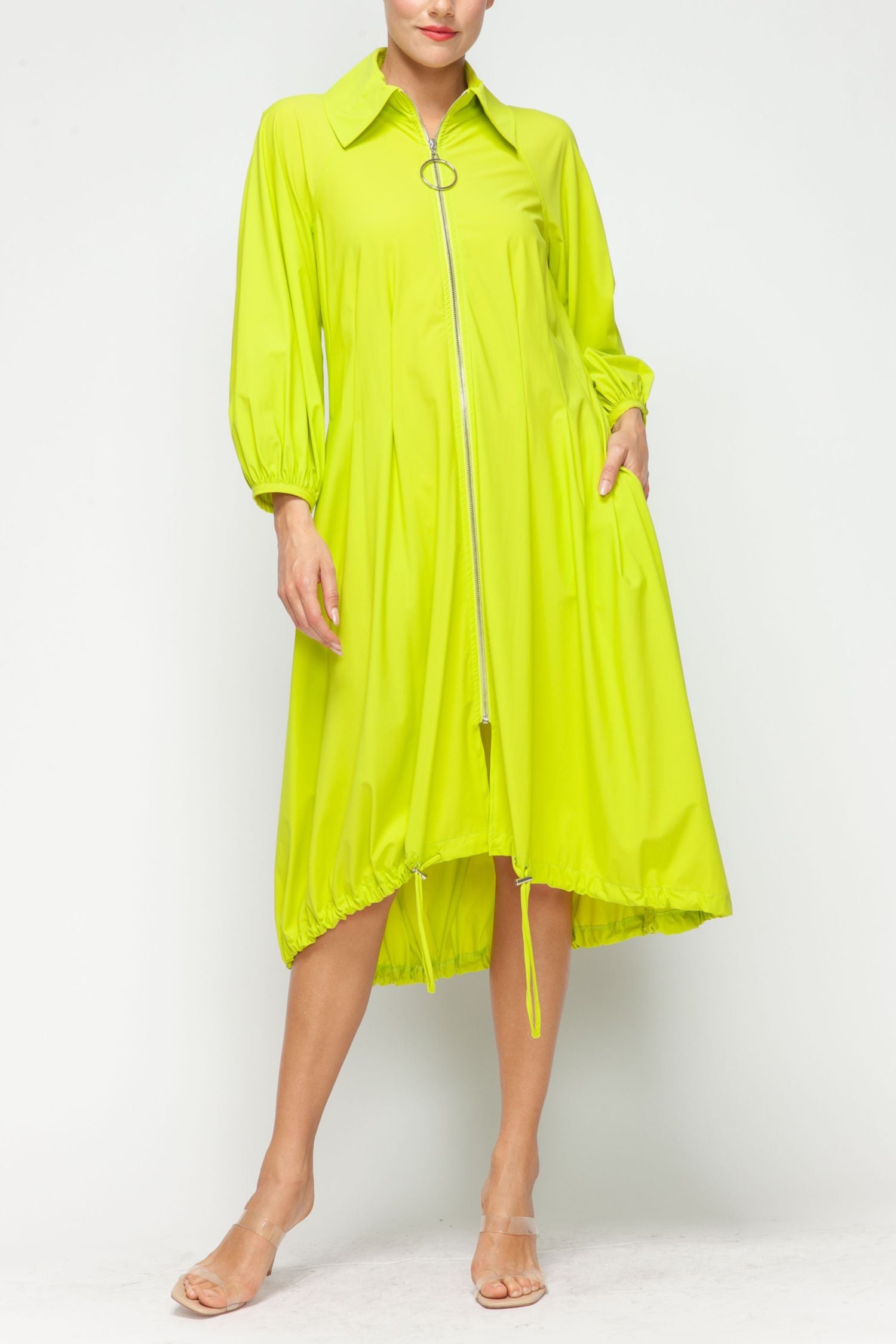 Acid Bell Sleeve and Drawing Bottom Long Jacket