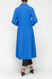 Blue Bell Sleeve and Drawing Bottom Long Jacket