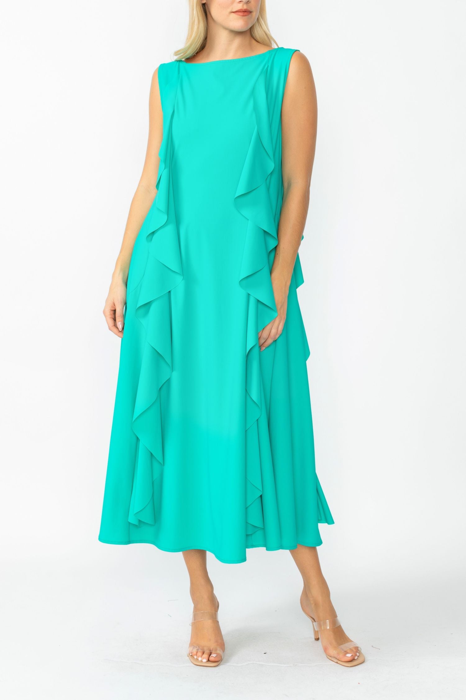 Baltic Sleeveless Ruffle Dress