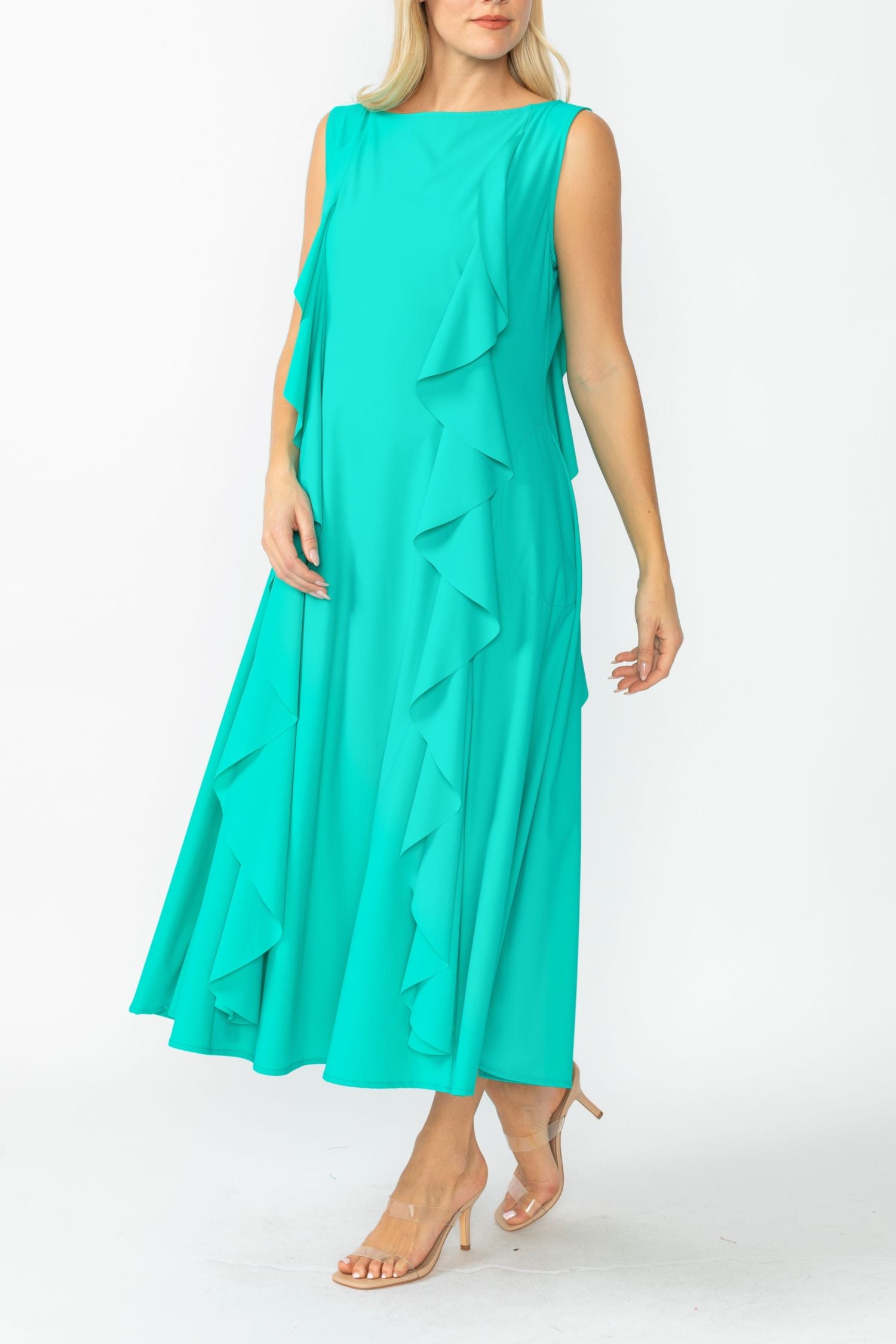 Baltic Sleeveless Ruffle Dress