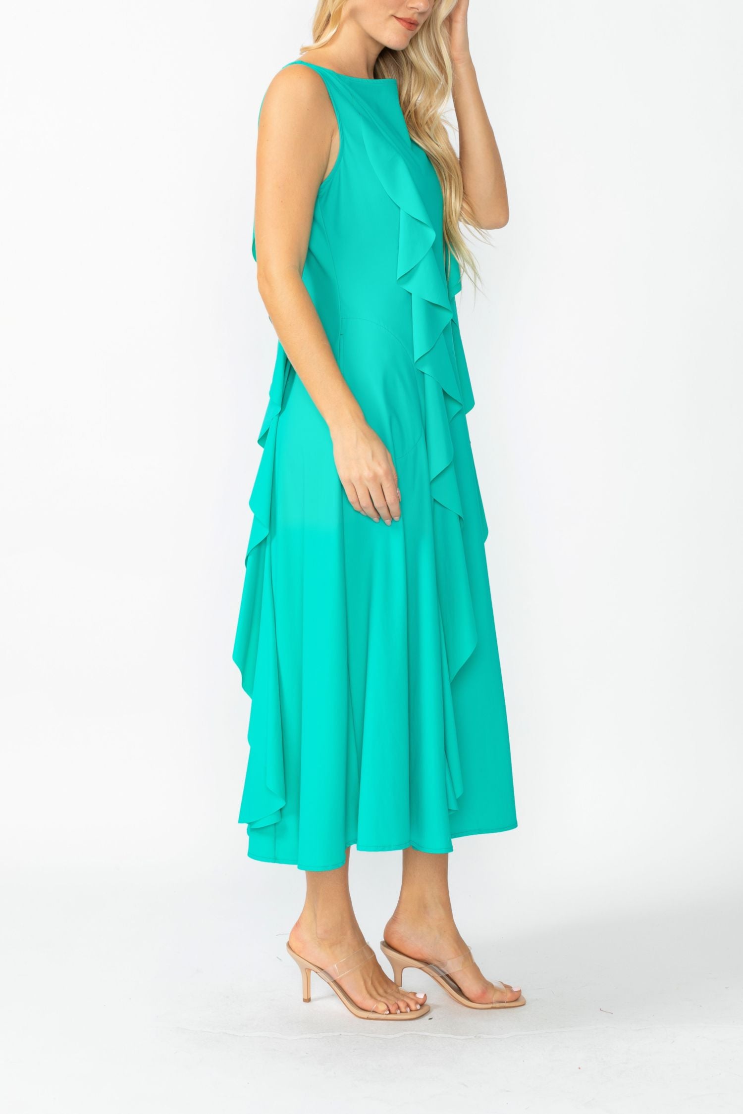 Baltic Sleeveless Ruffle Dress