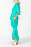 Baltic Side Pleats Asymmetrical Ruffle Top
