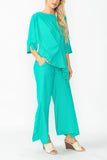 Baltic Side Pleats Asymmetrical Ruffle Top