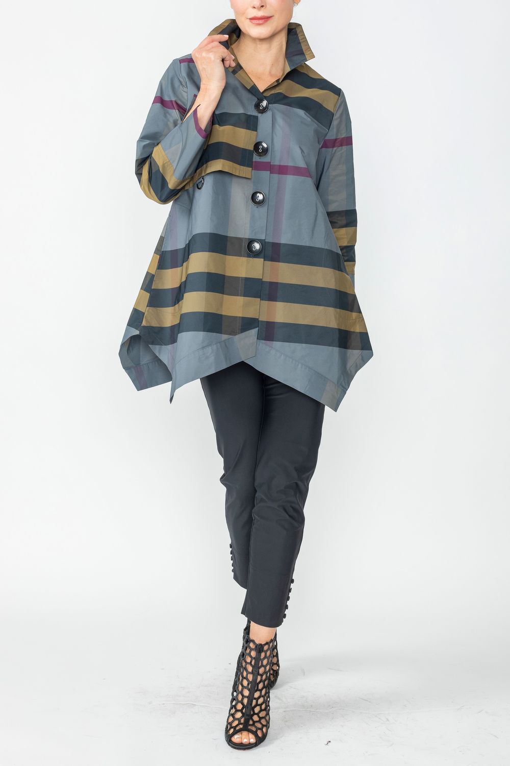 Multi Color Shirt With Grosgrain Detail