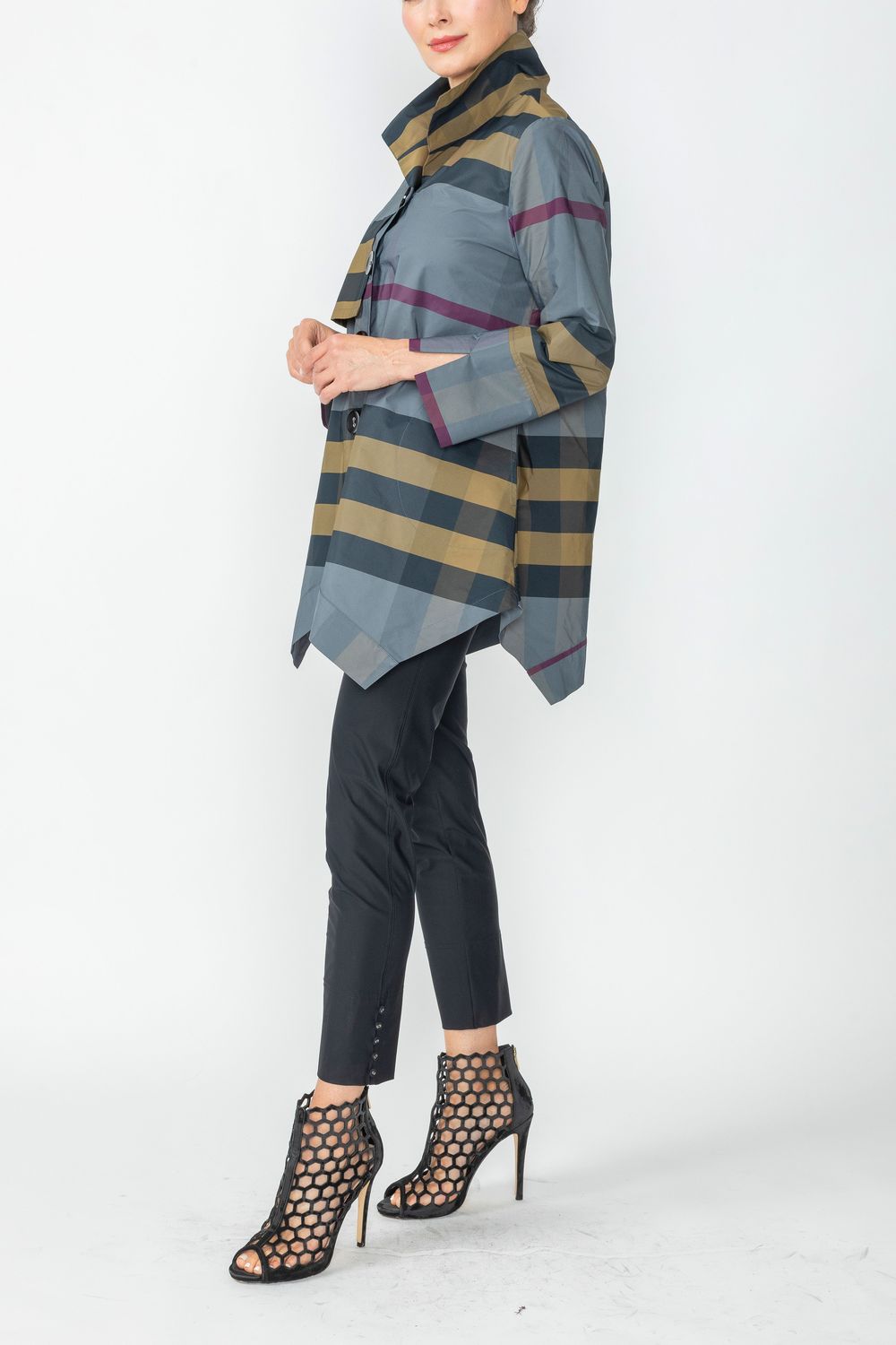 Multi Color Shirt With Grosgrain Detail