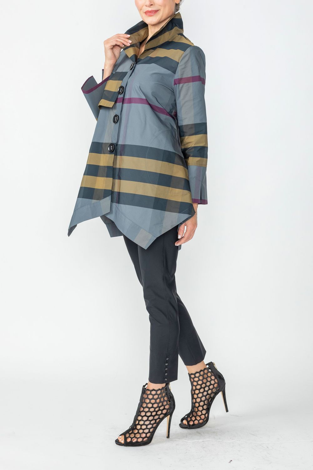 Multi Color Shirt With Grosgrain Detail