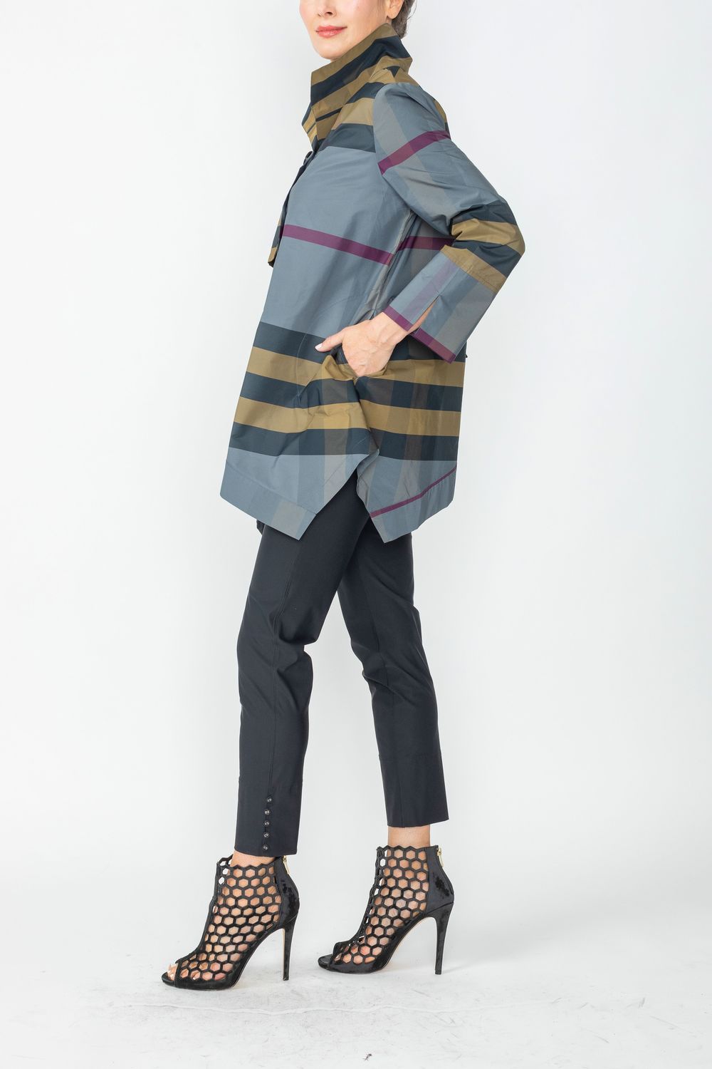 Multi Color Shirt With Grosgrain Detail