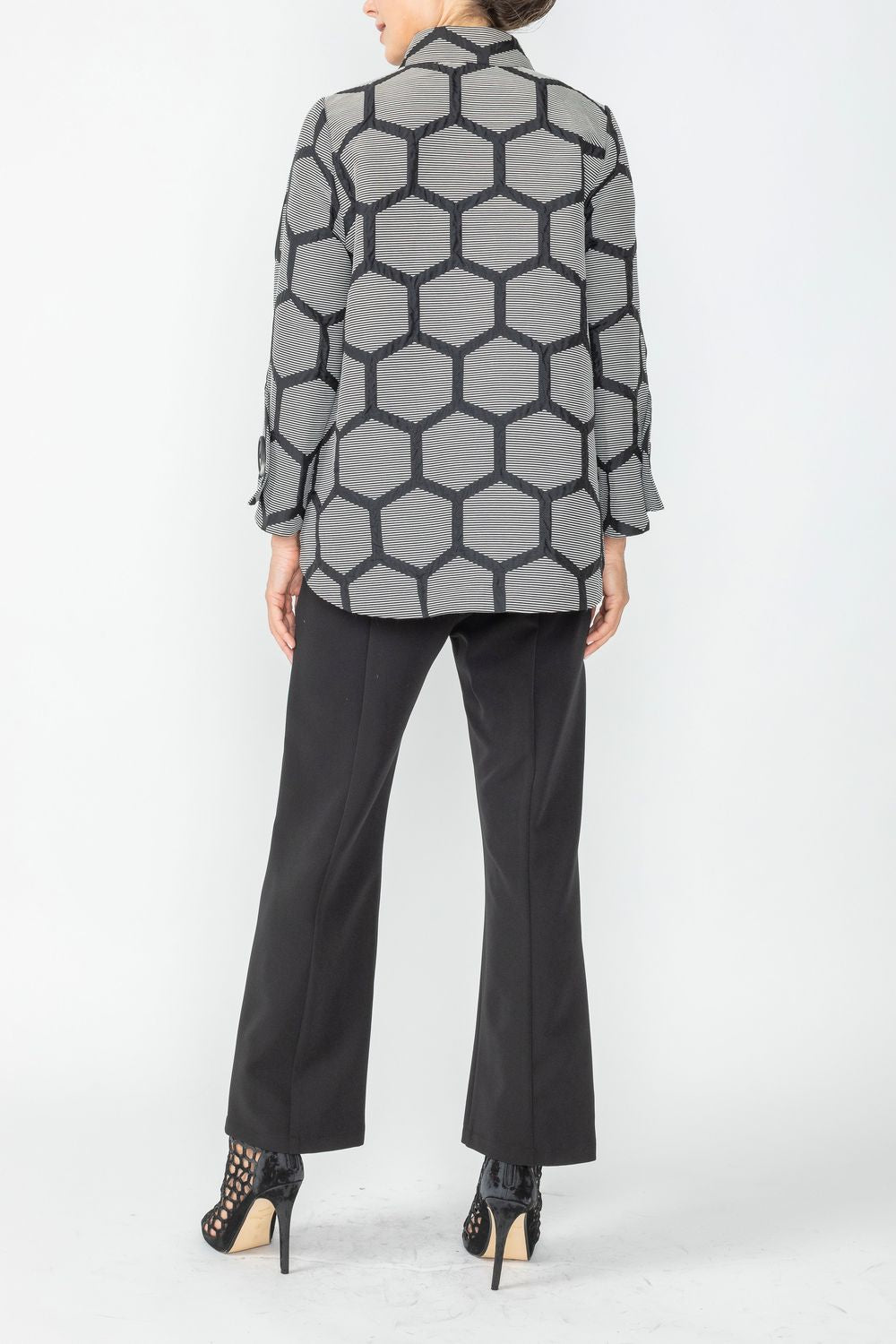 Black Mandarin Collar Jacket