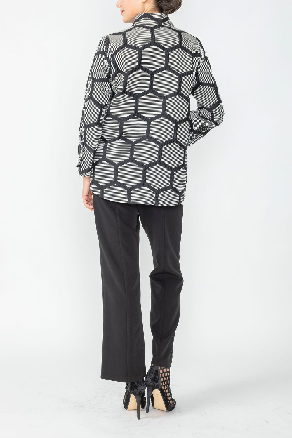 Black Mandarin Collar Jacket