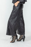 Black Crinkle Palazzo Pants