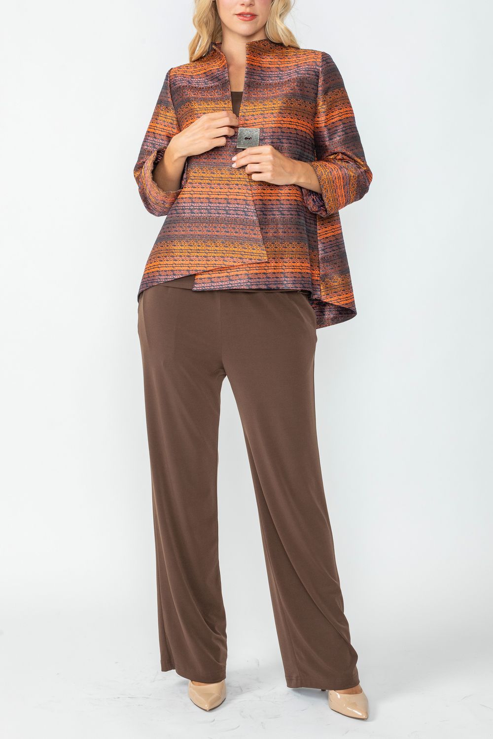 Orange One Button Jacket