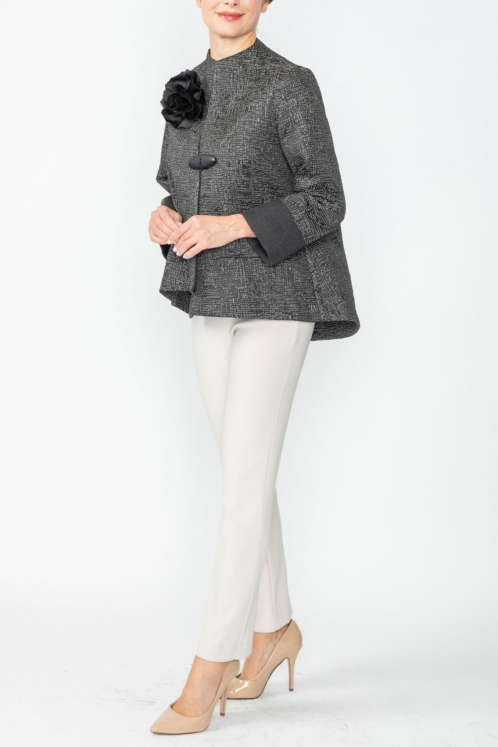 Black One Button Jacket