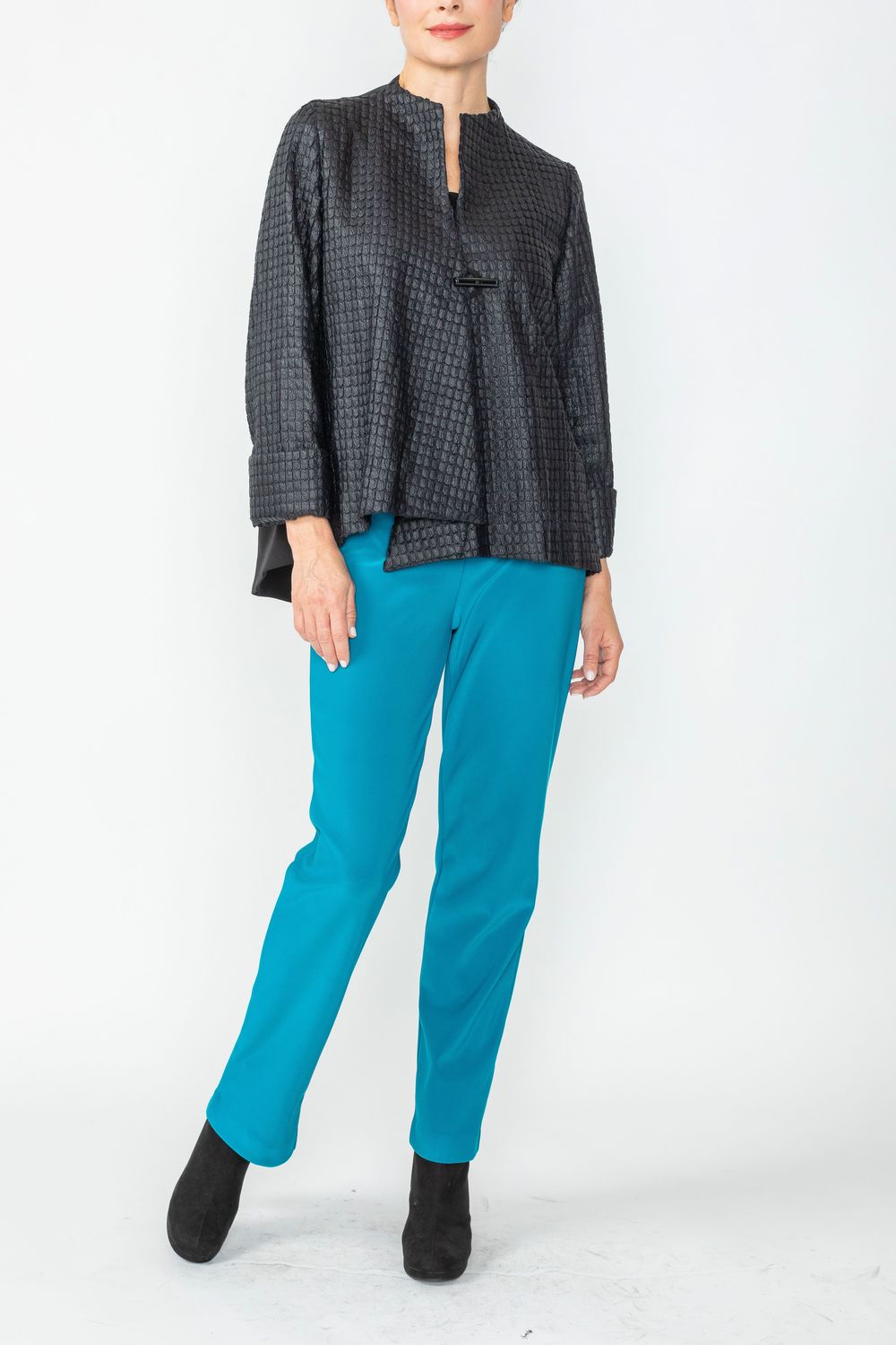 Black One Button Jacket