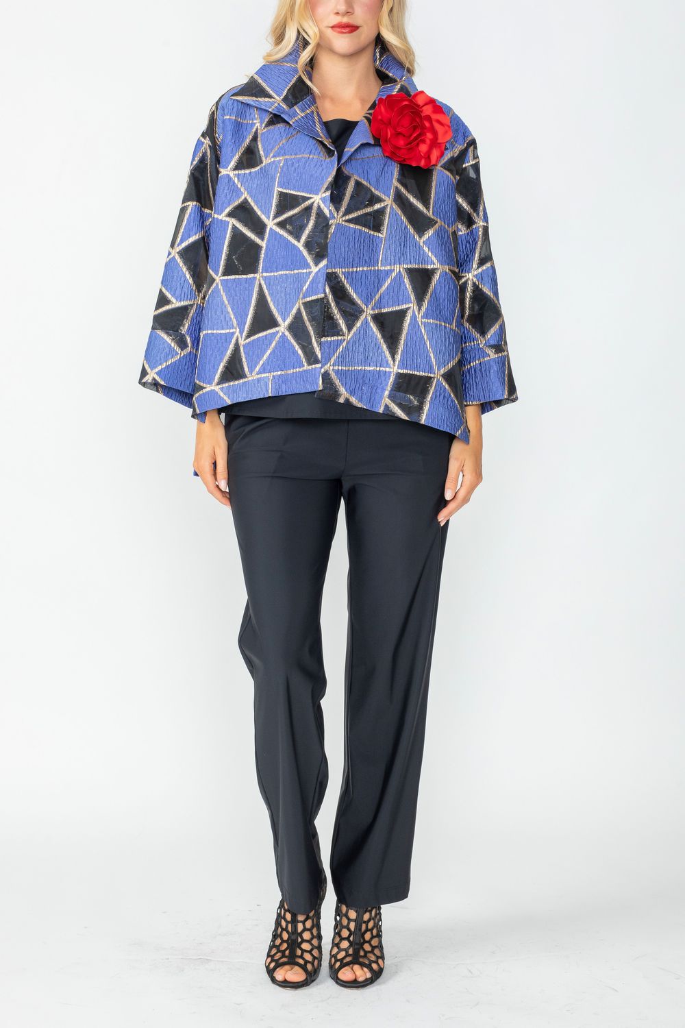 Blue High Low Cardigan