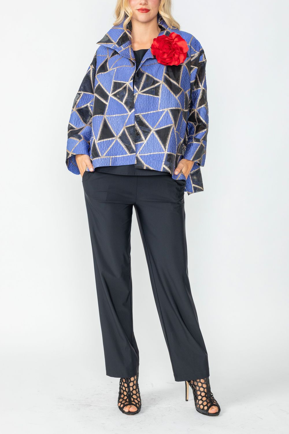 Blue High Low Cardigan