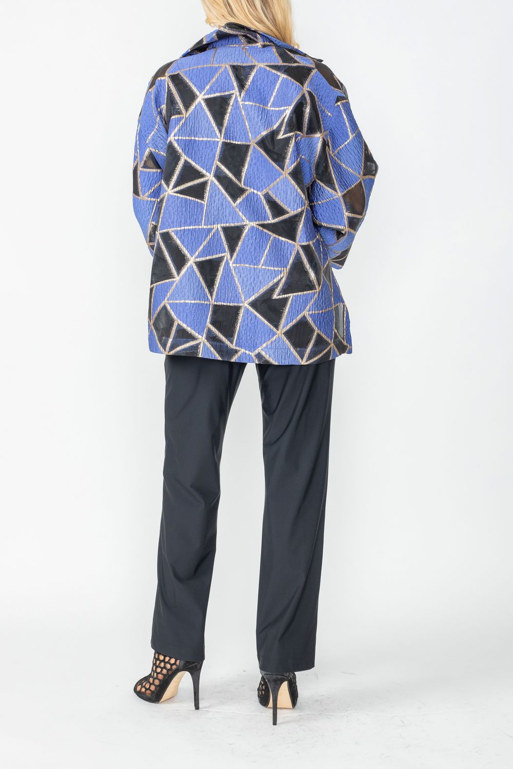 Blue High Low Cardigan