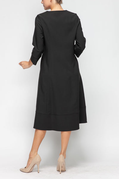 Black Zip Front Dress – IC Collection
