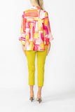 Pink Abstract Print Short Jacket