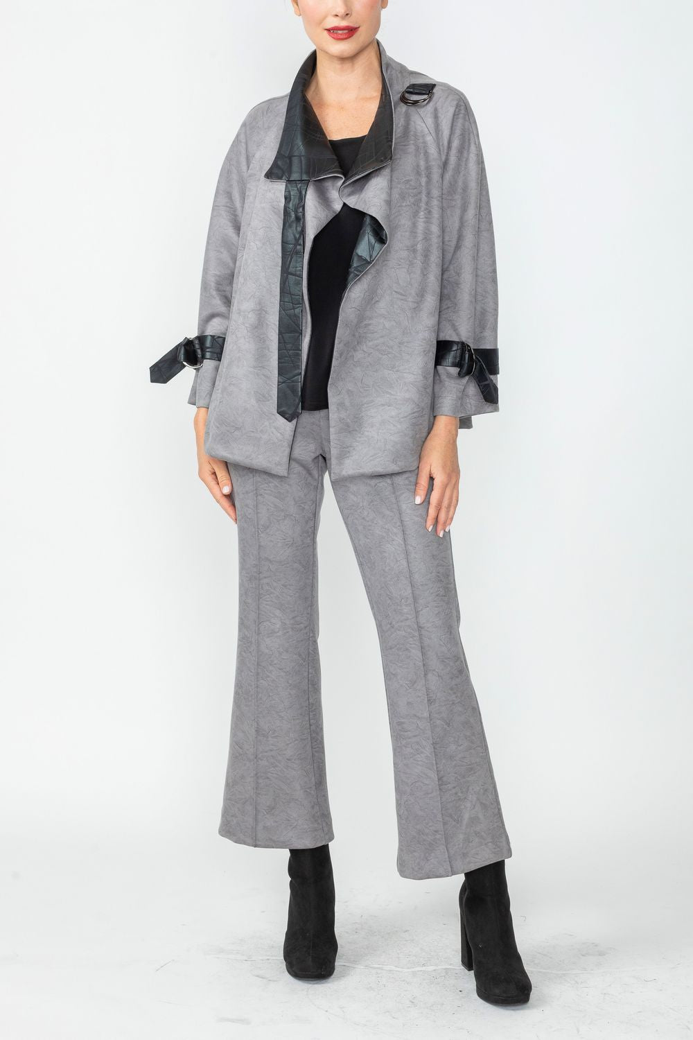 Gray D-Ring Trim Jacket
