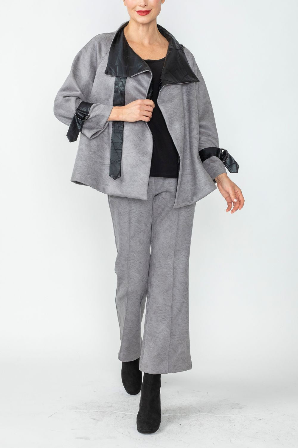 Gray D-Ring Trim Jacket