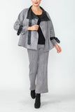 Gray D-Ring Trim Jacket