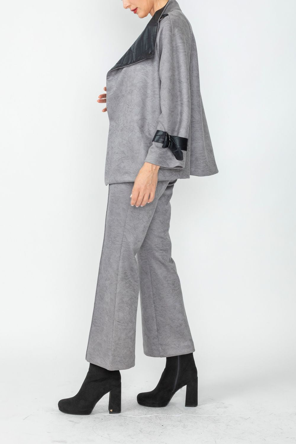 Gray D-Ring Trim Jacket