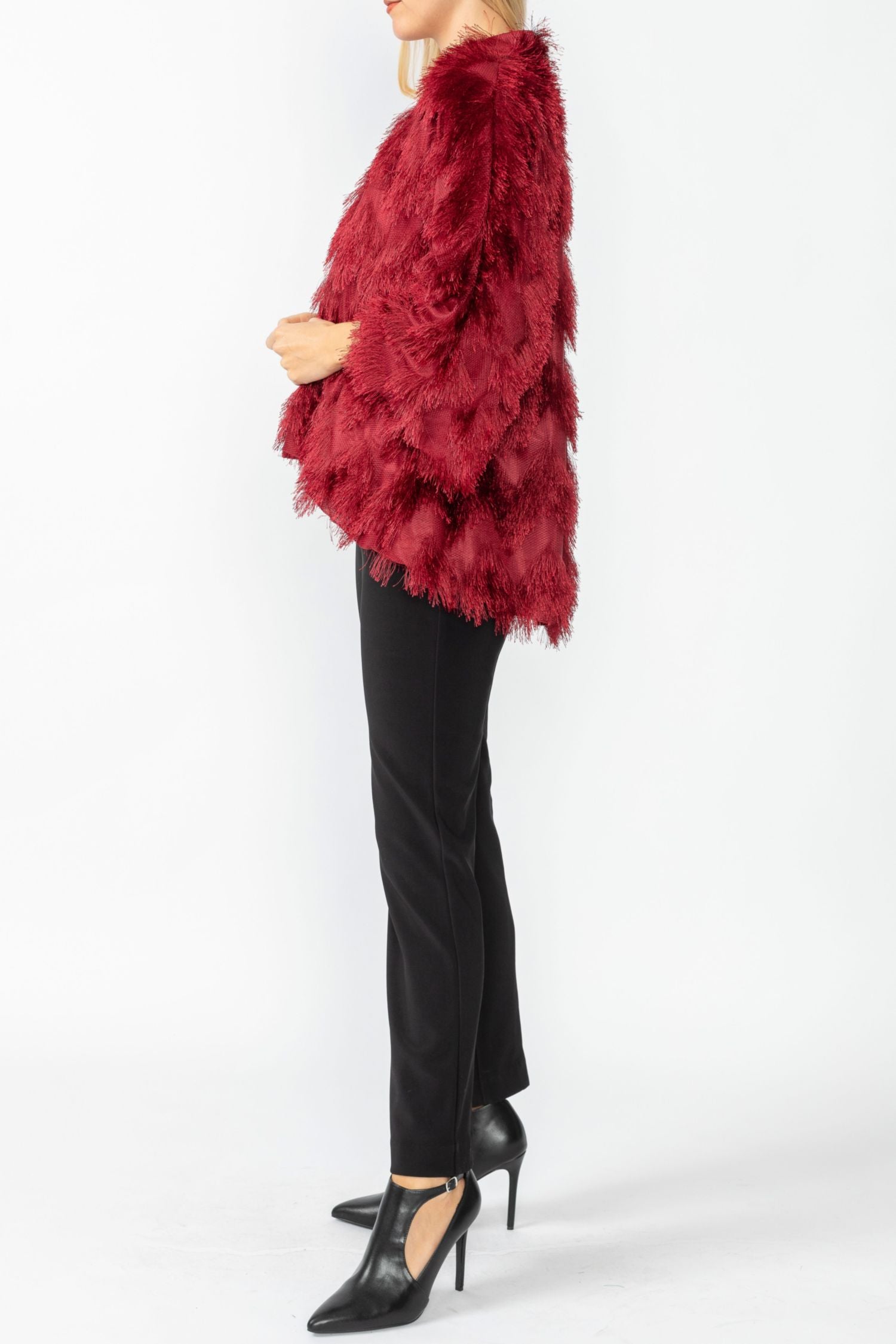 Burgundy Lagran Sleeve Jacket