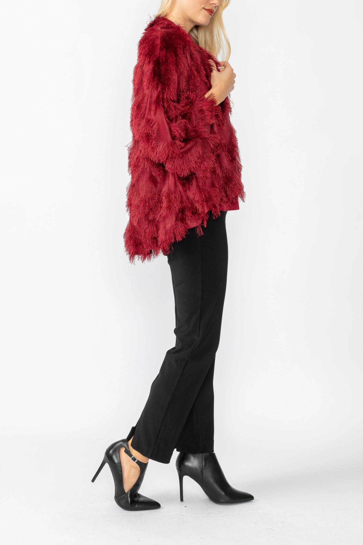 Burgundy Lagran Sleeve Jacket