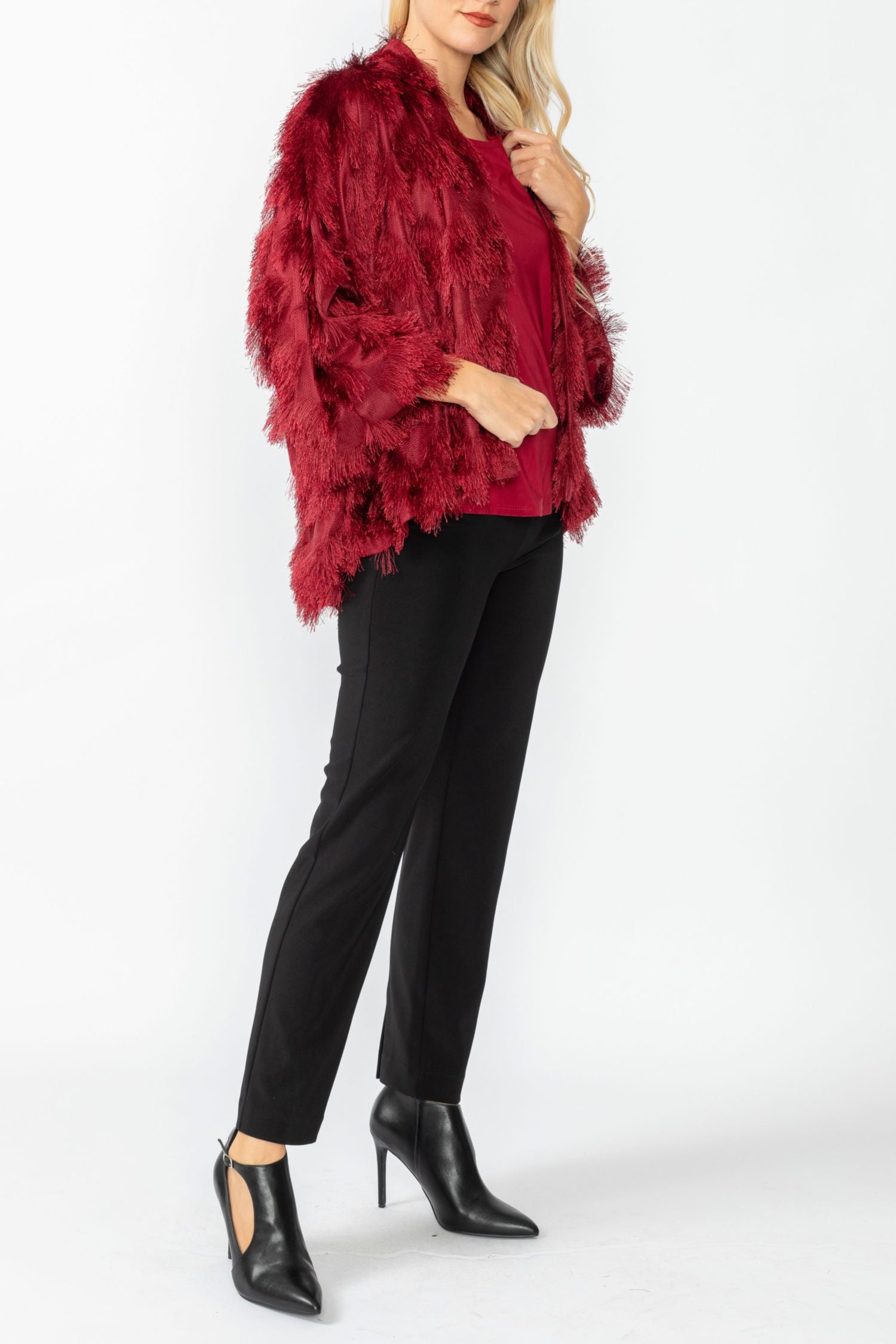 Burgundy Lagran Sleeve Jacket