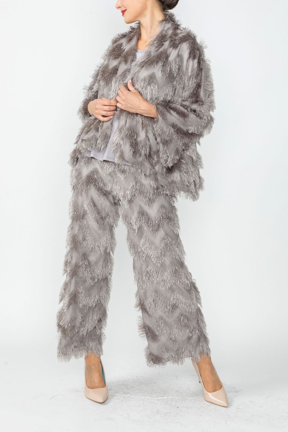 Gray Lagran Sleeve Jacket